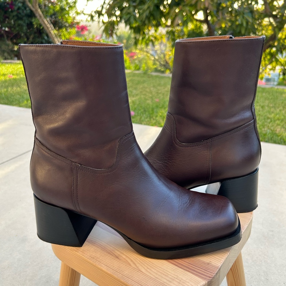 Labucq Joan Boot Leather Ankle Boots: Size 40, Cocoa Brown - Picture 9 of 10